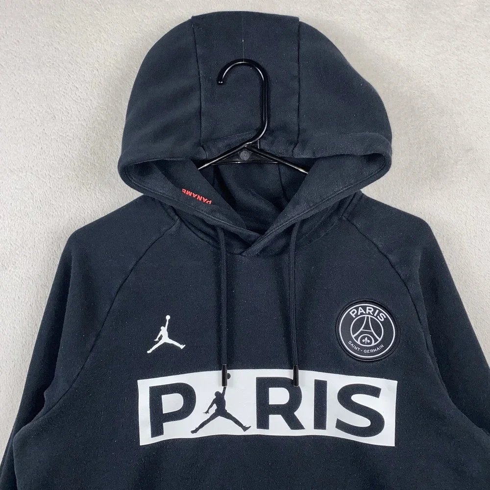 Nike Air Jordan Paris Saint-Germain PSG Hoodie Sweatshirt Men's M Black Soccer